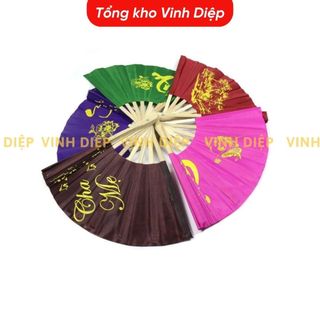 Quạt Vải Lụa, Quạt Tre Vải Xếp Chữ Thư Pháp Truyền Thống, Du Lịch Việt Nam Bền Đẹp