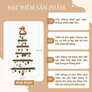 Cây Thông Noel Treo Tường Trang Trí Giáng Sinh, Cây Thông gỗ treo tường trang trí Noel