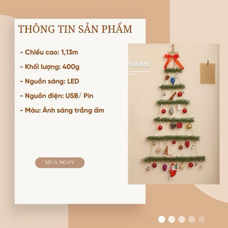 Cây Thông Noel Treo Tường Trang Trí Giáng Sinh, Cây Thông gỗ treo tường trang trí Noel