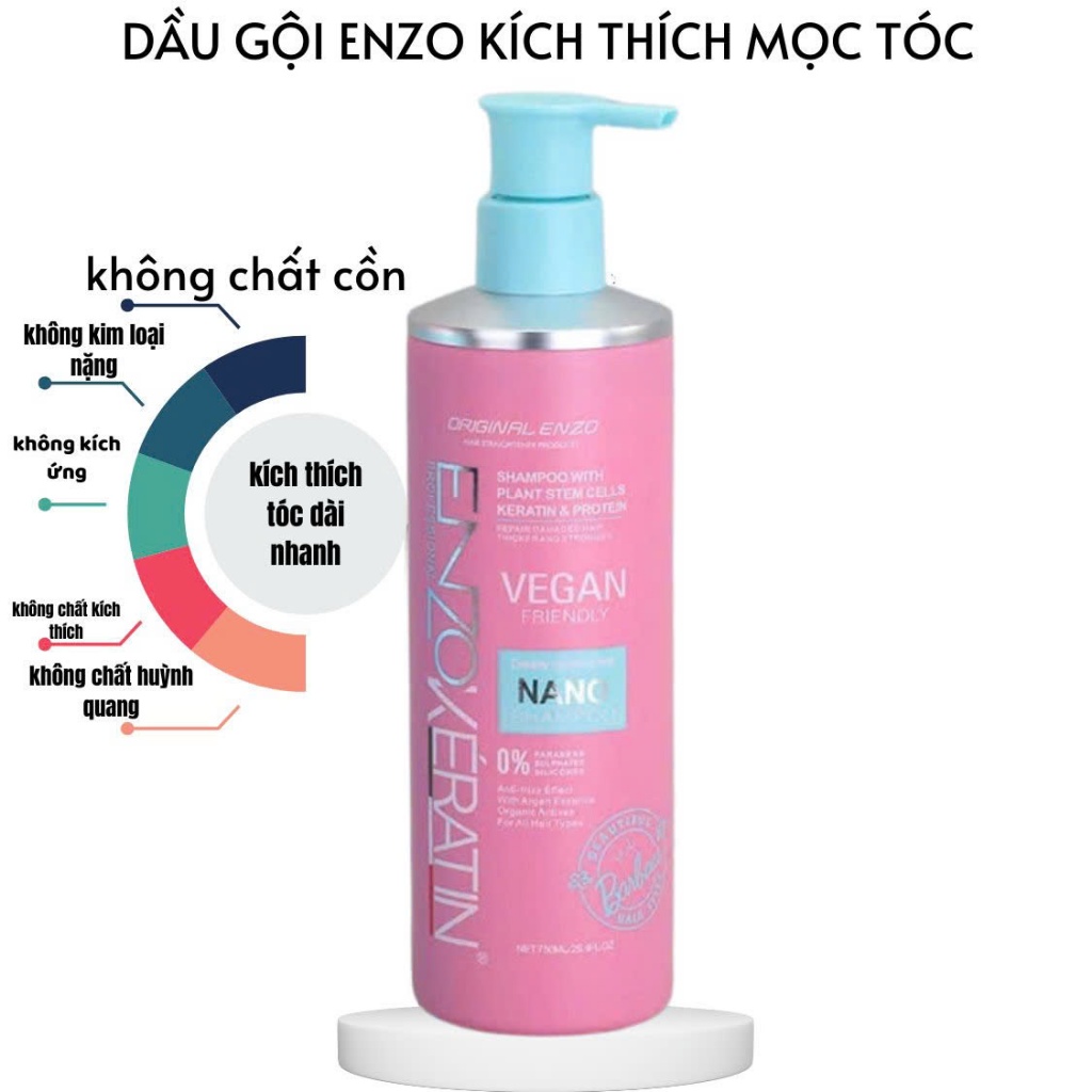 Ảnh Dầu gội dầu xả enzo biotin collagen chống rụng tóc,phục hồi tóc hư tổn, kích thích mọc tóc nuôi dưỡng tóc chắc khỏe 2