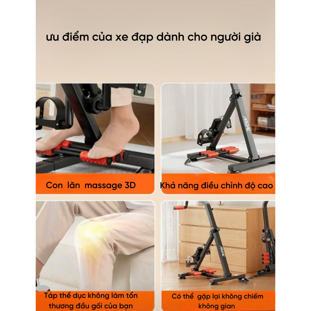 Xe đạp tập thể dục tại nhà phục hồi chức năng , giải pháp tăng sức bền và lưu thông khí huyết  toàn thân