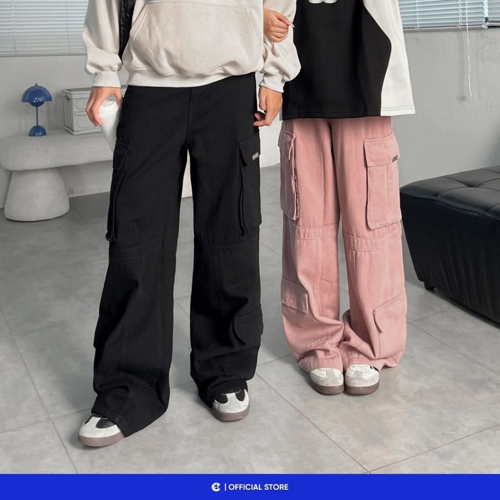 Quần Dài Tracker Local Brand Chính Hãng City Cycle ống rộng vải kaki form oversize unisex