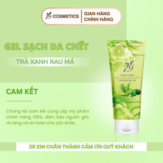 Gel tẩy da chết rau má Z9 giúp làm sạch sâu lỗ chân lông, cho da trắng sáng mịn màng 80ml