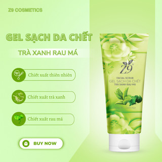 Gel tẩy da chết rau má Z9 giúp làm sạch sâu lỗ chân lông, cho da trắng sáng mịn màng 80ml