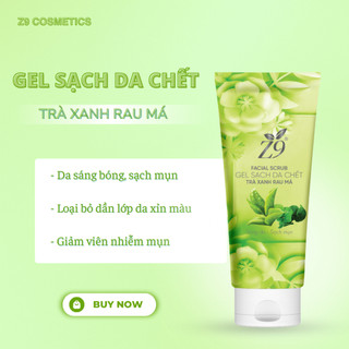 Gel tẩy da chết rau má Z9 giúp làm sạch sâu lỗ chân lông, cho da trắng sáng mịn màng 80ml
