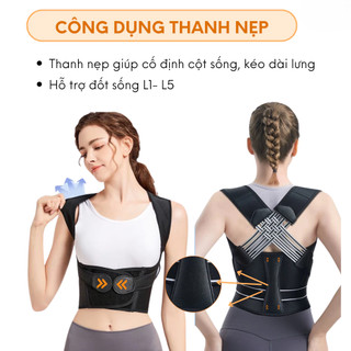 Đai chống gù lưng, đai lưng chống gù định hình dáng lưng vai thẳng bảo vệ cột sống