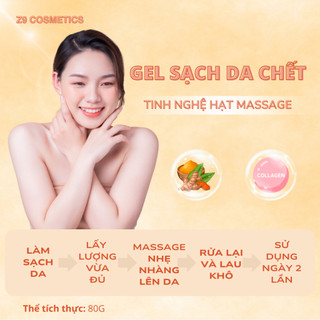 Gel sạch da chết Z9 tính chất nghệ phục hồi da, sạch da tức thì, khô thoáng lỗ chân lông 80ml