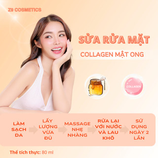 Sữa rửa mặt collagen mật ong Z9 luôn giữ ẩm da, trắng sáng tự nhiên da luôn mịn màng 80ml