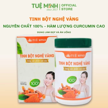 Tinh bột nghệ vàng nguyên chất Tuệ Minh bột nghệ dùng làm đẹp và ăn uống 500gr