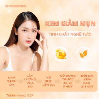 Kem mụn tinh nghệ Z9 giảm thâm sạch mụn, chống oxy hóa và giúp làn da được mềm mịn 15g