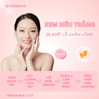 Kem nhung trắng sáng Z9 dưỡng da trắng mịn, nâng tone nhẹ, cải thiện sắc tố da làm đều màu da 20g