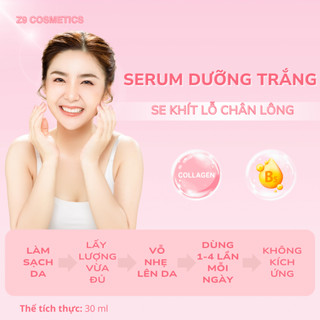 Serum nhung mịn Z9 dưỡng da cấp ẩm collagen, giúp da trắng hồng tự nhiên 30ml