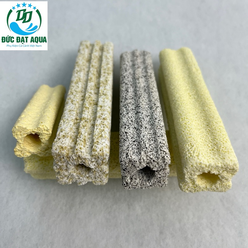 Thanh sứ lọc hoa mai vàng muối tiêu 16x4x4cm 15x3,8x3,8cm-10x3x3cm Vật liệu lọc cá Koi, rồng (combo 10 thanh) 2