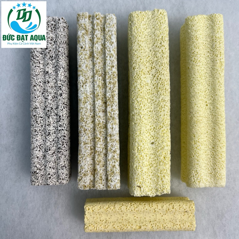 Thanh sứ lọc hoa mai vàng muối tiêu 16x4x4cm 15x3,8x3,8cm-10x3x3cm Vật liệu lọc cá Koi, rồng (combo 10 thanh) 3