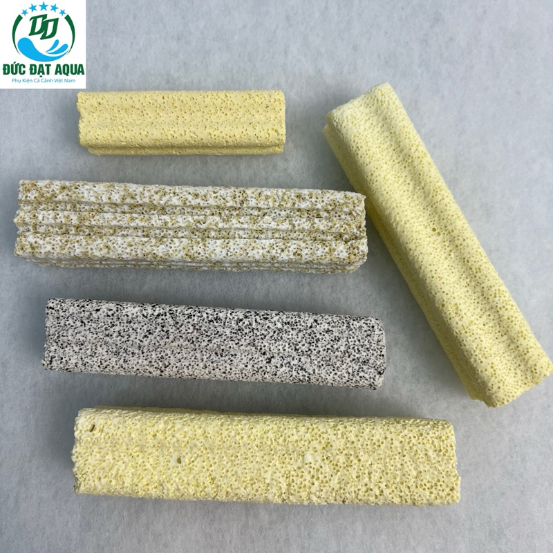 Thanh sứ lọc hoa mai vàng muối tiêu 16x4x4cm 15x3,8x3,8cm-10x3x3cm Vật liệu lọc cá Koi, rồng (combo 10 thanh)