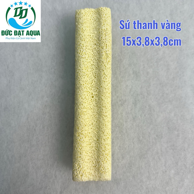 Thanh sứ lọc hoa mai vàng muối tiêu 16x4x4cm 15x3,8x3,8cm-10x3x3cm Vật liệu lọc cá Koi, rồng (combo 10 thanh) 6