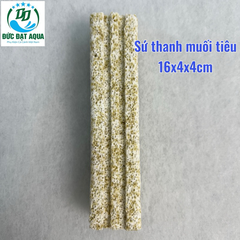 Thanh sứ lọc hoa mai vàng muối tiêu 16x4x4cm 15x3,8x3,8cm-10x3x3cm Vật liệu lọc cá Koi, rồng (combo 10 thanh) 5