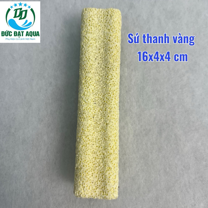 Thanh sứ lọc hoa mai vàng muối tiêu 16x4x4cm 15x3,8x3,8cm-10x3x3cm Vật liệu lọc cá Koi, rồng (combo 10 thanh) 7