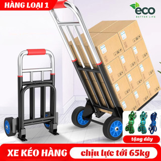 Xe Đẩy Gấp Gọn Đa Năng ECO, Xe Đẩy Hành Lý, Xe Kéo Hàng Đi Chợ Khung Thép Chịu Lực Sơn Chống Gỉ