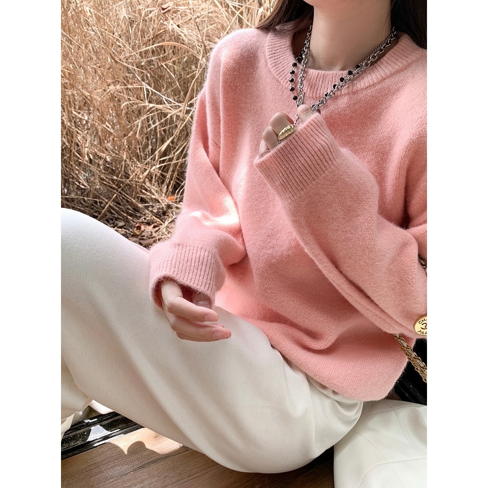 Áo len nữ cổ tròn dài tay màu pastel phong cách Hàn Quốc mã T086 ...