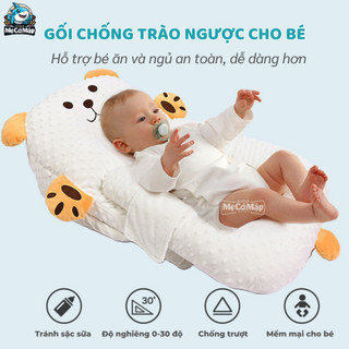 Gối Chống Trào Ngược Cho Bé, Đệm Ngủ Định Hình Bảo Vệ Cột Sống Vải Nhung Hạt Mịn Mềm Mại Dễ Dàng Vệ Sinh G02