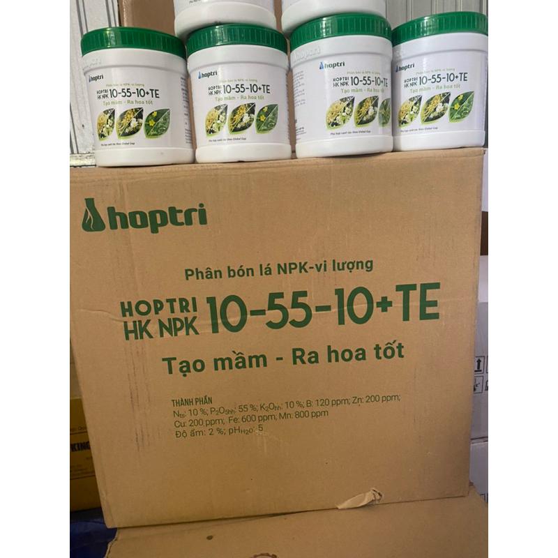 NPK 10-55-10 + TE Hợp Trí | Kích Ra Hoa – Tạo Mầm Mạnh – Đồng Loạt | 500g