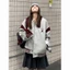 Áo khoác varsity jacket unisex màu ghi trơn viền đỏ họa tiết quả cherry khuy bấm dày dặn bóng chày AK001 - Tiktik