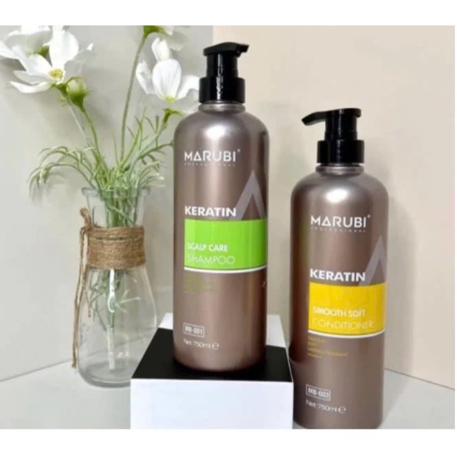 Dầu gội Keratin Marubi dầu gội siêu phục hồi mềm mượt tóc 750ml