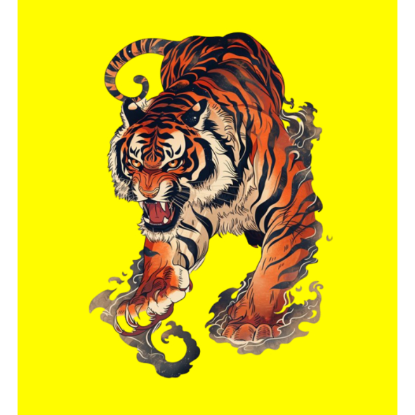 [HÌNH IN PÉT ỦI NHIÊT] HÌNH VẼ/PANT ART HÌNH VẼ HỔ-ỦI ÁO TẠI NHÀ BẰNG BÀN LÀ BÀN ỦI