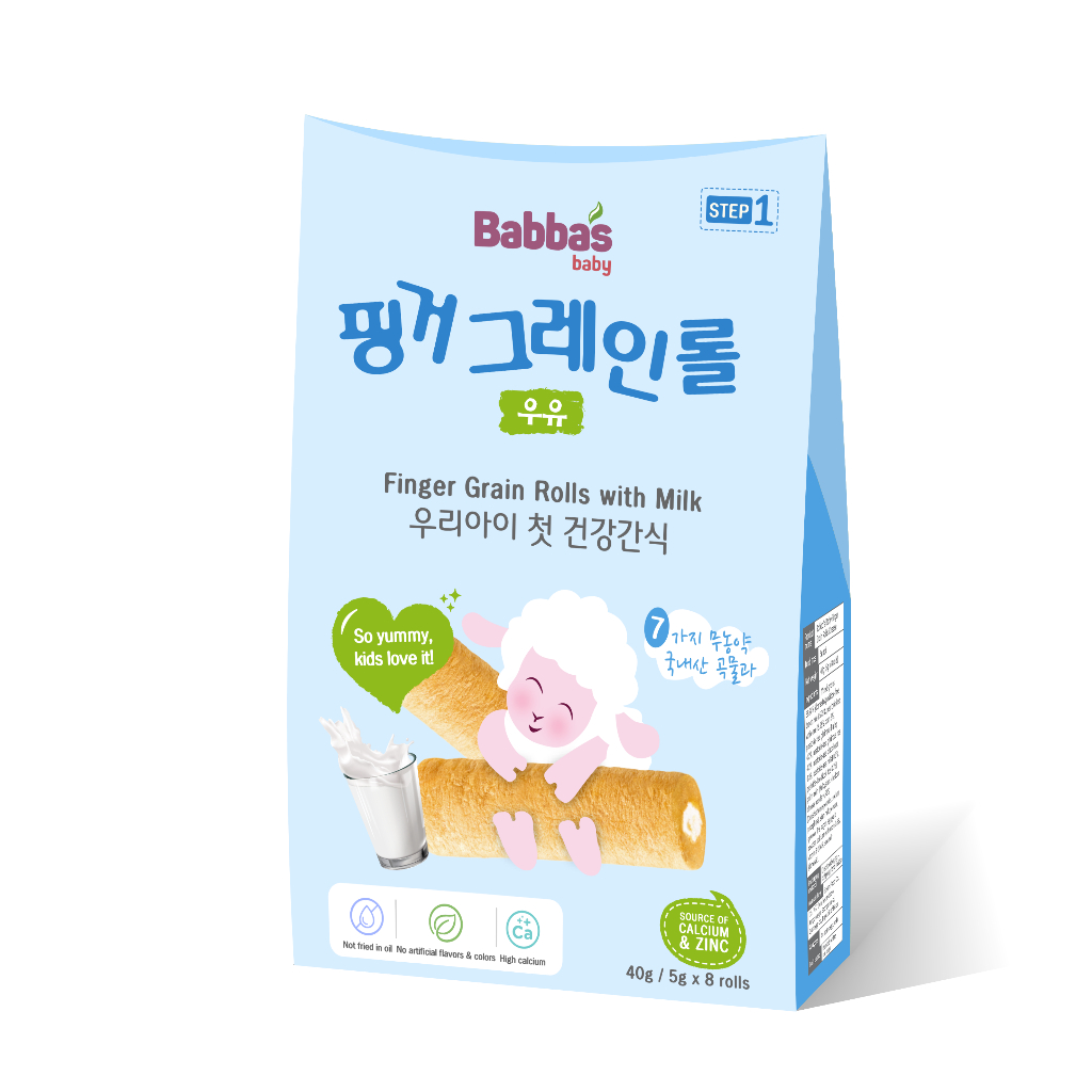 Bánh ăn dặm cho bé ngũ cốc Babba’s Baby vị sữa/phô mai thơm ngon giàu dinh dưỡng 40g