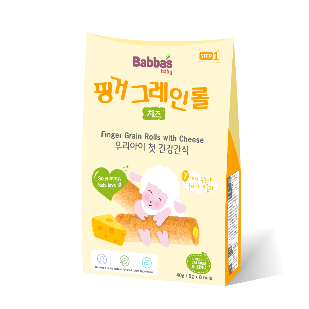 Bánh ăn dặm cho bé ngũ cốc Babba’s Baby vị sữa/phô mai thơm ngon giàu dinh dưỡng 40g