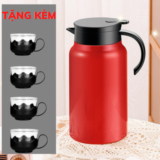 Ấm pha trà giữ nhiệt 1500ml-1000ml inox 316, lõi lọc inox, bình pha trà nắp vặn, giữ nóng 12h, giữ lạnh 20h