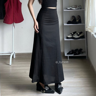 LIU SKIRT | Chân váy linen form xoè nhẹ, đơn giản, hack dáng style Hàn Quốc  - ByMintt
