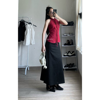 LIU SKIRT | Chân váy linen form xoè nhẹ, đơn giản, hack dáng style Hàn Quốc  - ByMintt
