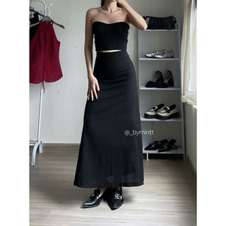 LIU SKIRT | Chân váy linen form xoè nhẹ, đơn giản, hack dáng style Hàn Quốc  - ByMintt