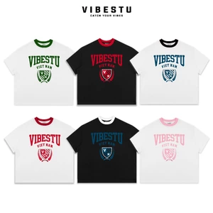 Áo Thun Local Brand VIBESTU "Icon VN" Áo Thun Boxy Form Rộng Unisex 250Gsm Cotton