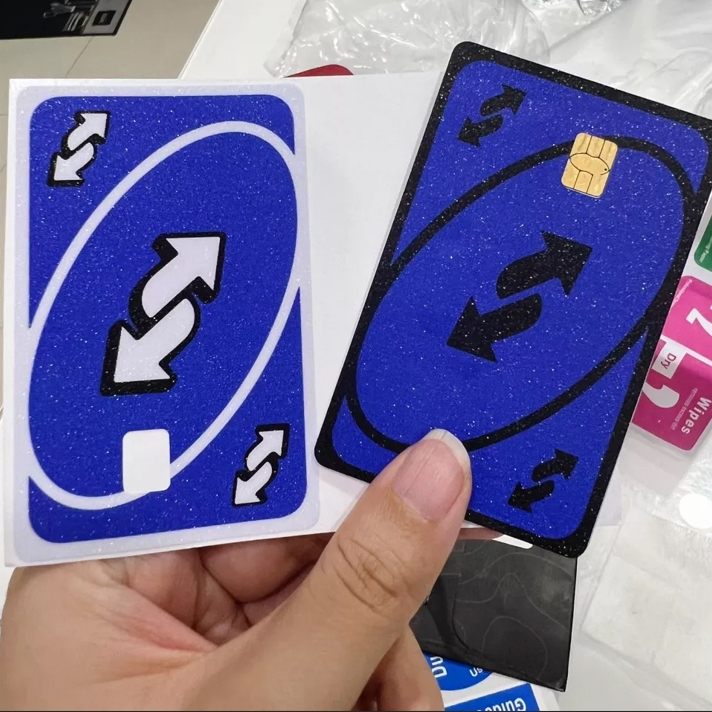 Miếng Dán Trang Trí UNO REVERSE - Decal Sticker Thẻ ATM (Thẻ Chung Cư, Thẻ Xe, Debit, Credit) NF2