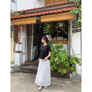 Chân váy ren hoa dáng dài Ma Vie