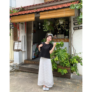 Chân váy ren hoa dáng dài Ma Vie