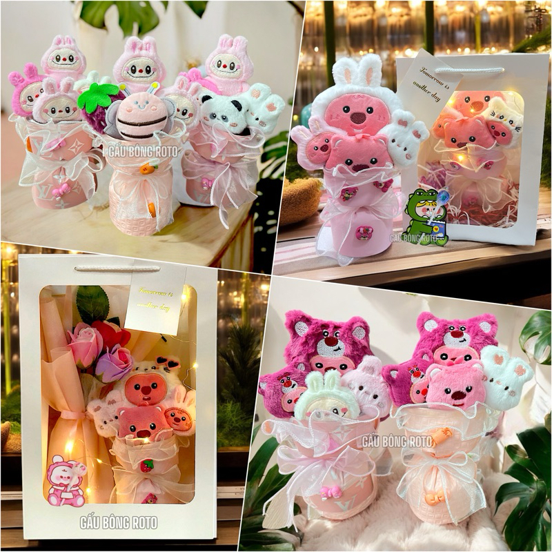 [HoảTốcHCM] Gấu bông Bó Hoa Mix Gấu Bông, yêu quà tặng bạn nữ, quà sinh Nhật cho nữ 20-10,8-3,noel❤️ | BigBuy360 - bigbuy360.vn