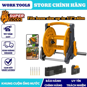 INGCO Khung cuộn ống nước 1/2 inch x 40M HHR40122 & HHR40121