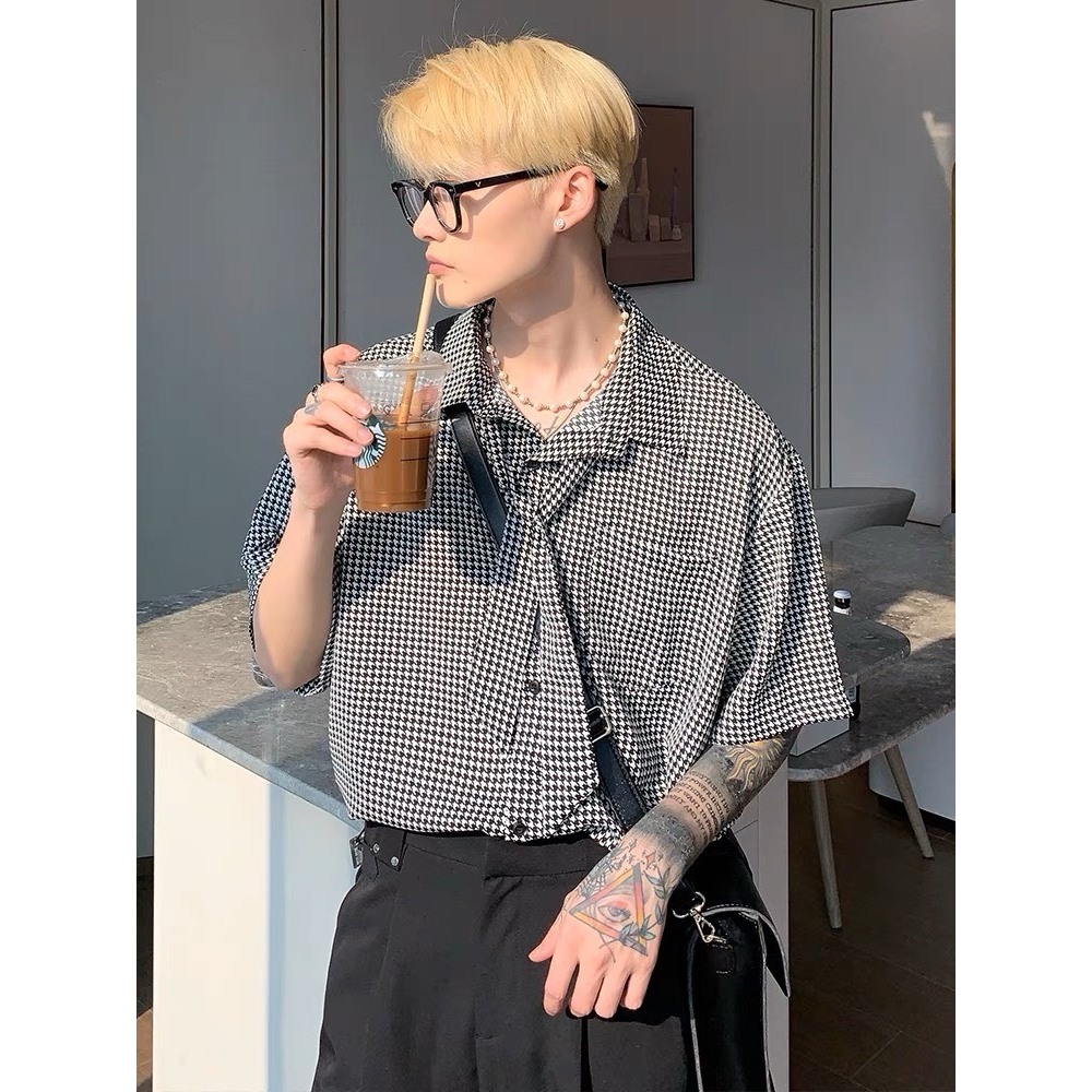 Áo Sơ mi Tay ngắn Caro nhuyễn Style HITCH ICVCVNI Unisex