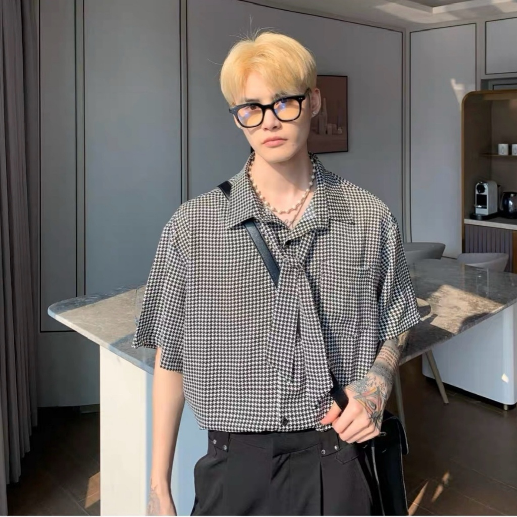 Áo Sơ mi Tay ngắn Caro nhuyễn Style HITCH ICVCVNI Unisex