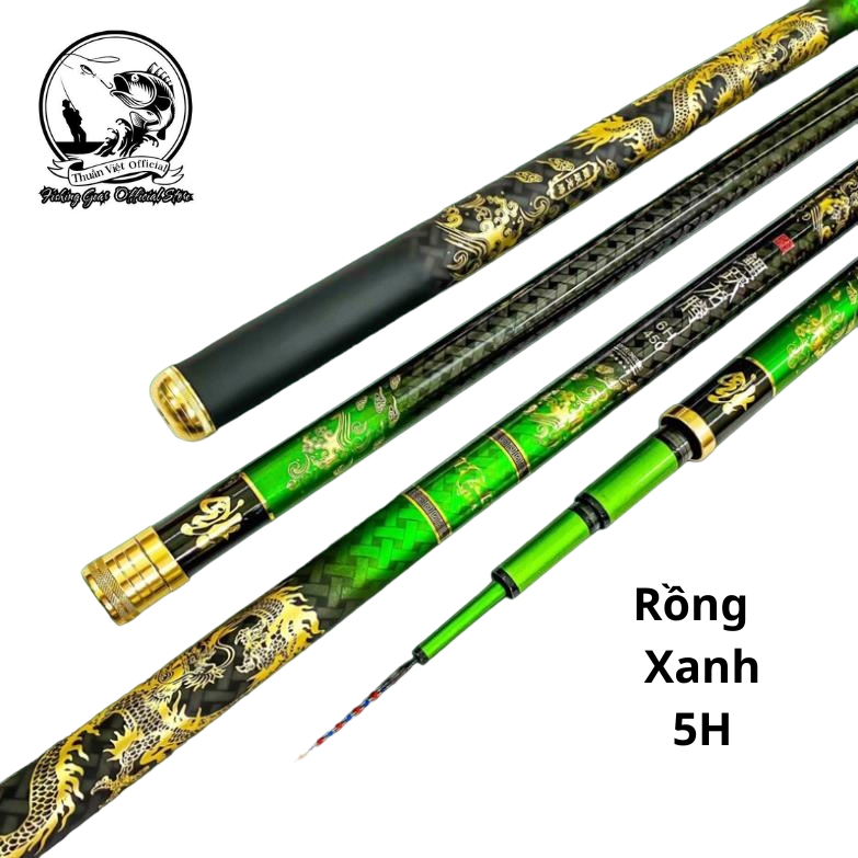 Cần Câu Tay Rồng Xanh Độ Cứng 5H Chất Liệu Carbon Cao Cấp Tặng Kèm Ngọn ...