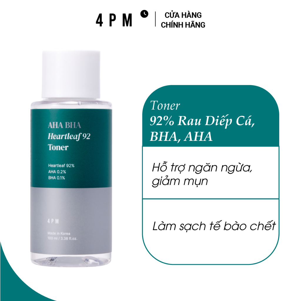 Ảnh Combo Giảm Mụn & Thâm, Toner Làm Sạch Da, Ngừa Mụn 92% Rau Diếp Cá 4PM & Chấm Giảm Mụn Bye Bye Blemish 30ml 1
