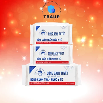Bông gòn y tế thấm nước Bông Bạch Tuyết dạng gói tiện dụng, sơ cứu băng bó, vệ sinh vết thương, da bé, bề mặt, tẩy trang