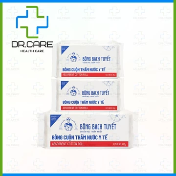 Bông gòn y tế thấm nước Bông Bạch Tuyết đủ cỡ, sơ cứu băng bó, vệ sinh vết thương, da bé, bề mặt, tẩy trang trang điểm