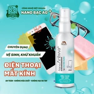 Chai vệ sinh khử khuẩn chuyên dụng điện thoại, laptop mắt kính, thiết bị điện tử Nano Areiwa - An toàn không độc hại