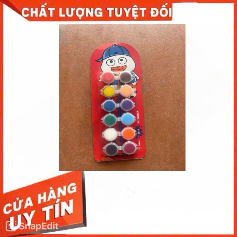BỘ MÀU NƯỚC 12 MÀU M70023 MIRE, MÀU VẼ NƯỚC 12 MÀU KÈM CỌ VẼ - VPP QUỐC HUY