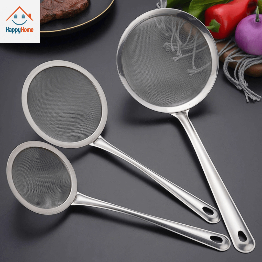 Vợt lọc inox đa năng, rây hớt bọt lọc dầu ăn tay cầm dài tiện lợi ...
